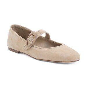 LARROUDE Peanut Handmade In Brazil Suede Verona Ballet Flats
